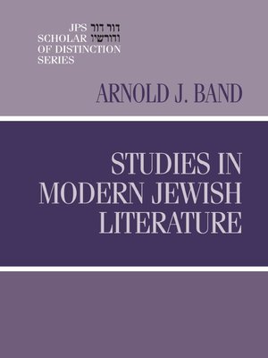 cover image of Studies in Modern Jewish Literature